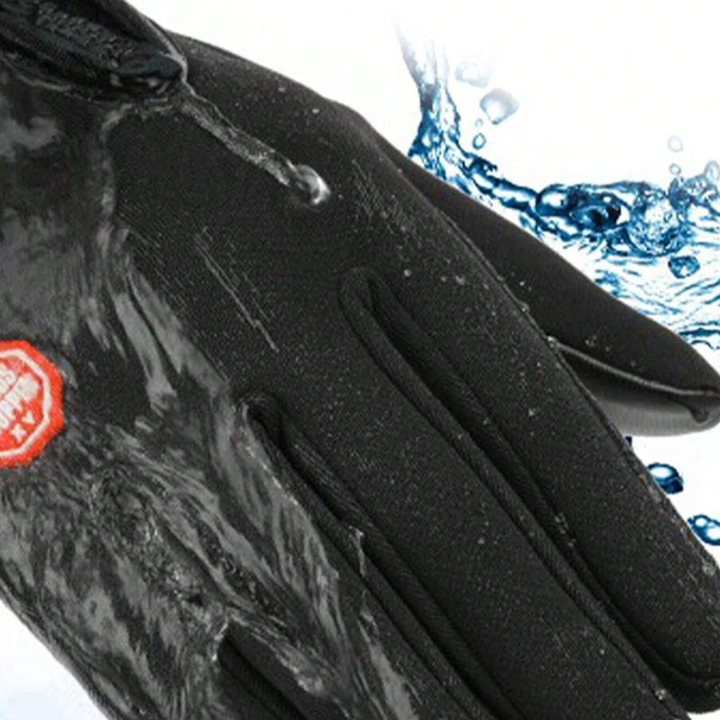 1pc Double-Layer Thermal Lined Warm, Anti-Slip, Waterproof, Touchscreen Compatible,Windproof Sports & Cycling Gloves