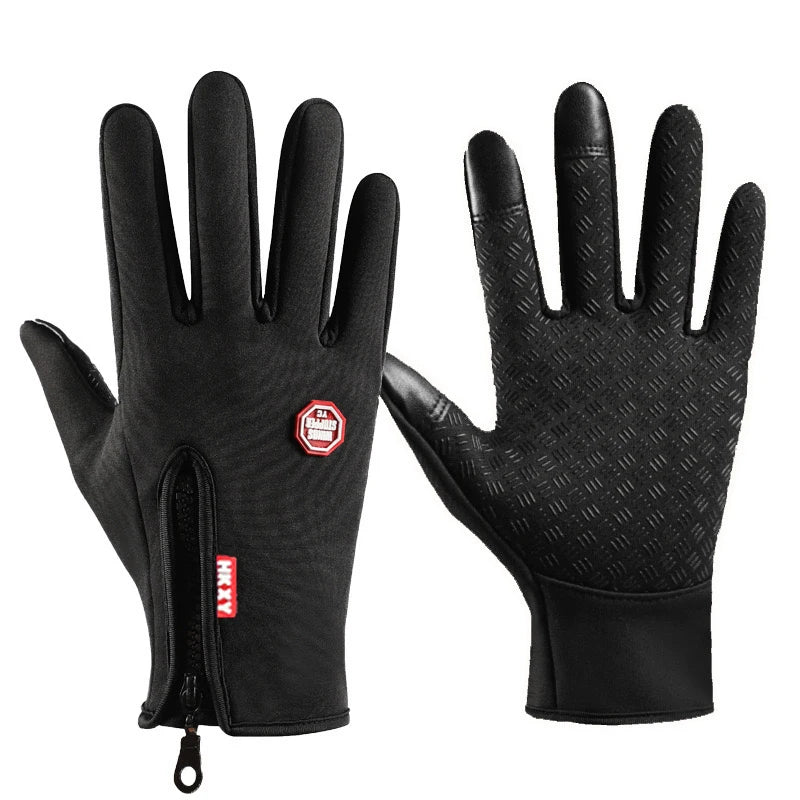 1pc Double-Layer Thermal Lined Warm, Anti-Slip, Waterproof, Touchscreen Compatible,Windproof Sports & Cycling Gloves