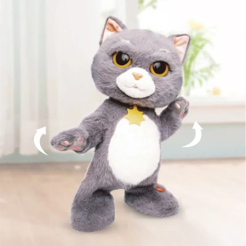 Cute Robot Cat Electric Plush Pet Cat Can Walking, Singing Songs,Dancing Sound Effect Electric, Cute Pet Boy Girl Gifts