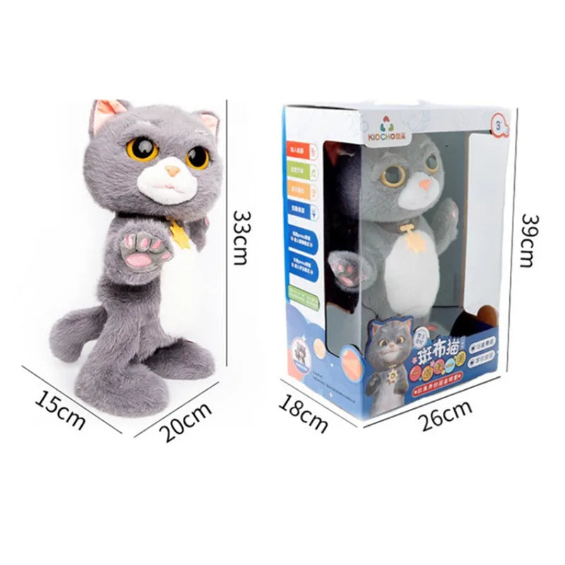 Cute Robot Cat Electric Plush Pet Cat Can Walking, Singing Songs,Dancing Sound Effect Electric, Cute Pet Boy Girl Gifts
