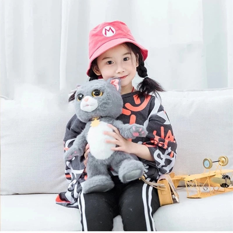 Cute Robot Cat Electric Plush Pet Cat Can Walking, Singing Songs,Dancing Sound Effect Electric, Cute Pet Boy Girl Gifts