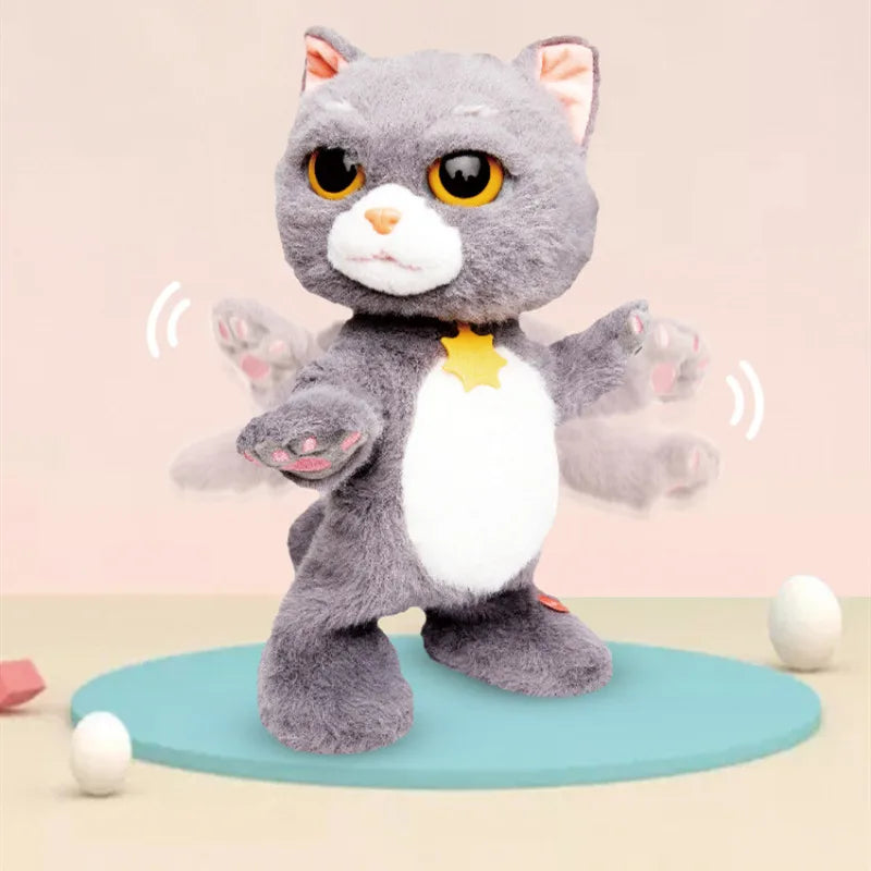 Cute Robot Cat Electric Plush Pet Cat Can Walking, Singing Songs,Dancing Sound Effect Electric, Cute Pet Boy Girl Gifts