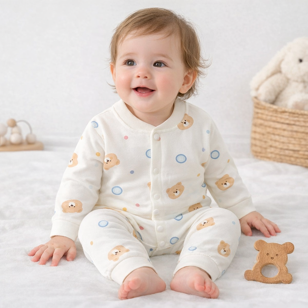 Soft Cotton Baby Climbing Romper – 0-18M