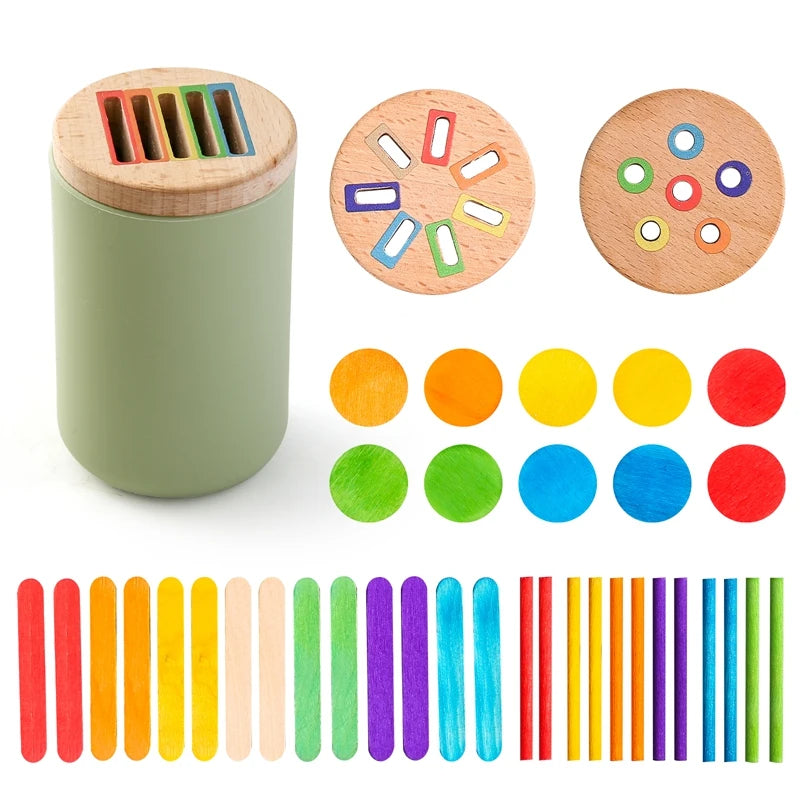 Rainbow Shape Matching Toy for Kids Learning