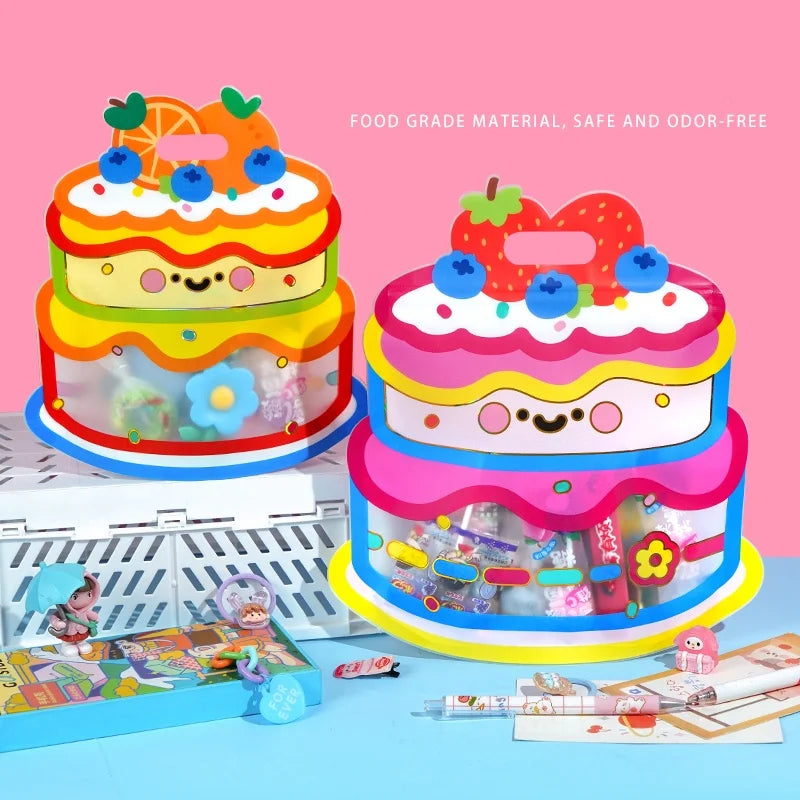 20pcs cute cartoon candy bags with handles – perfect for kids’ snacks, cookies, and birthday party treats.