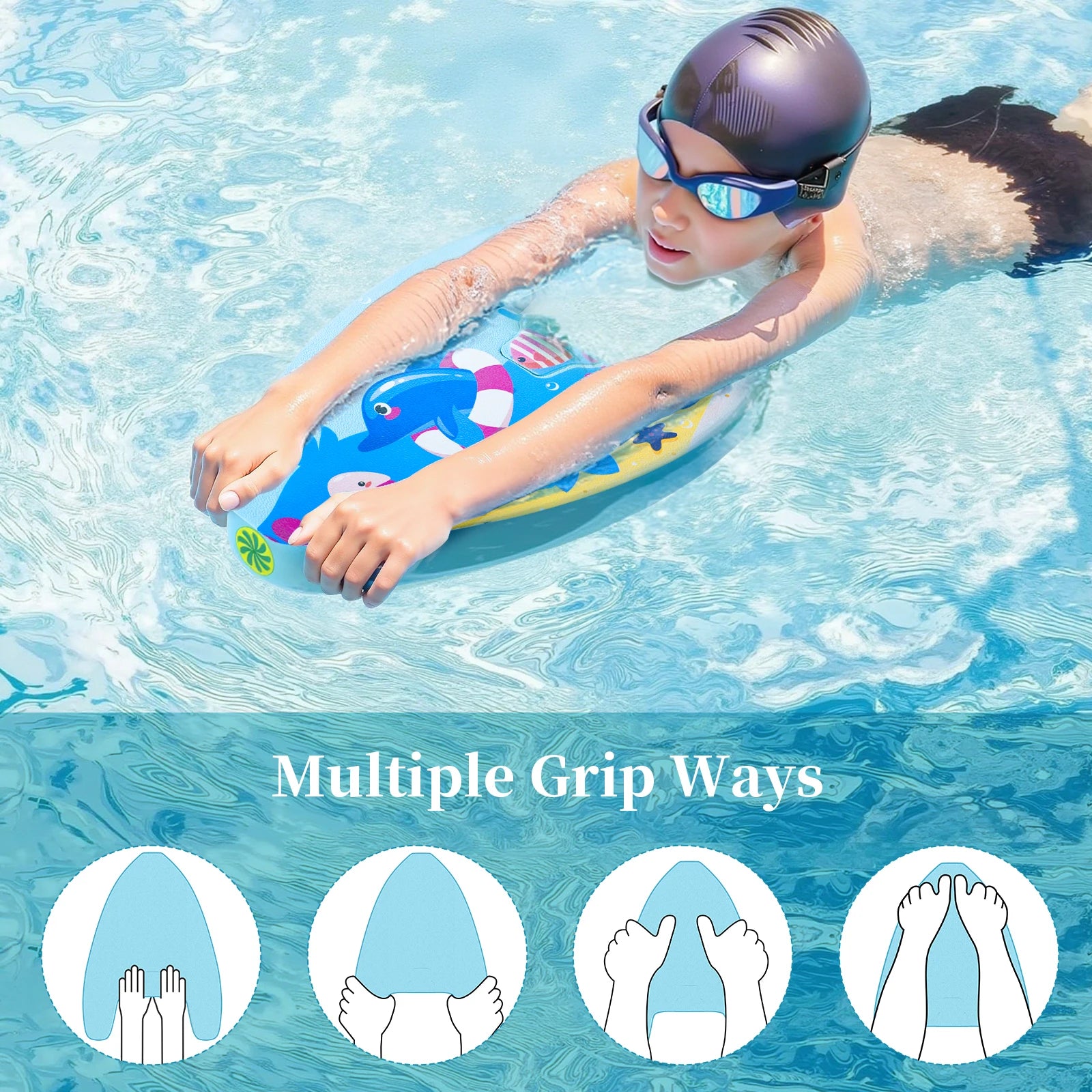 Cute Kids Swim Kickboard with Water Sprayer