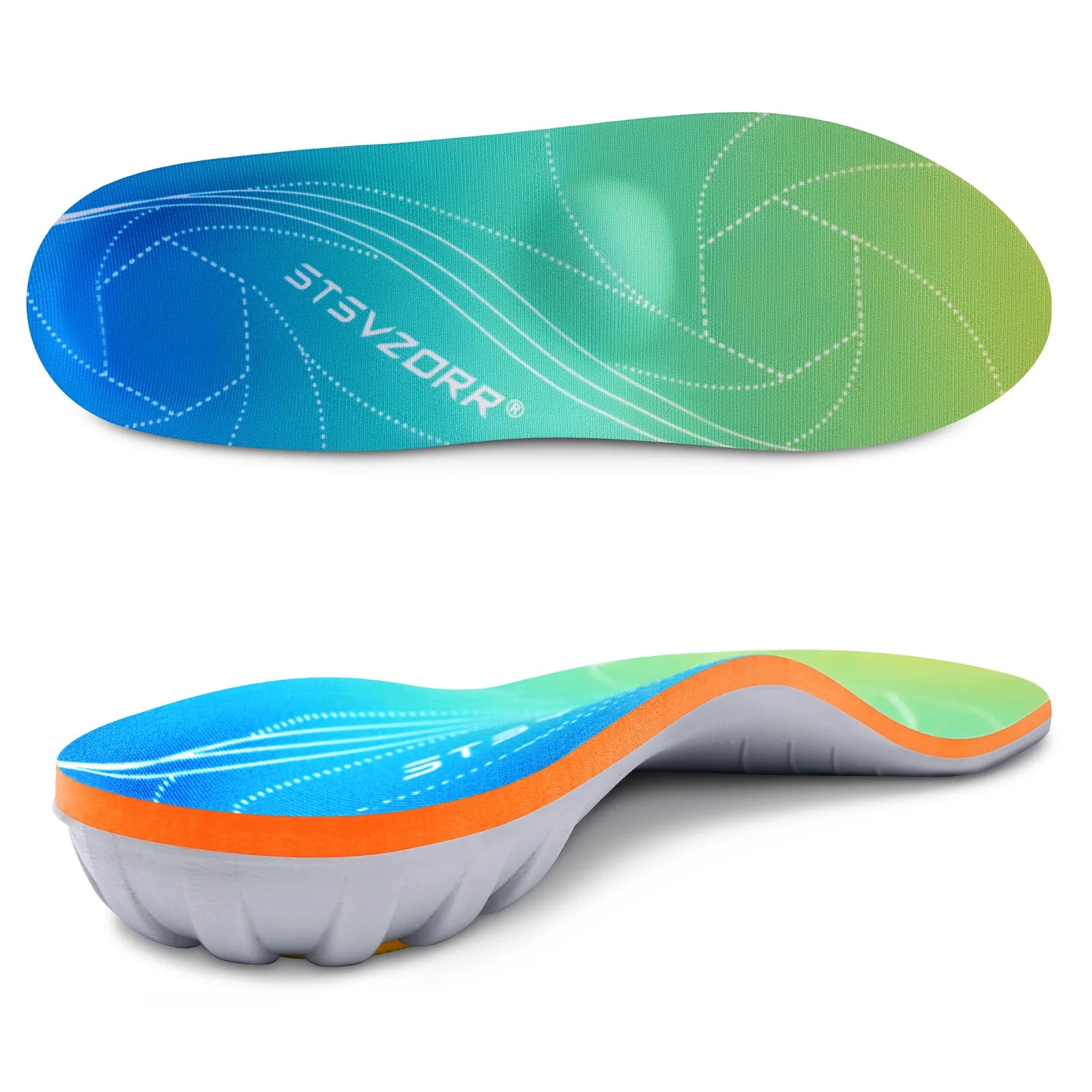 iFitna Plantar Fasciitis Relief Orthopedic Shoe Insole Metatarsal Pain Flat Feet Arch Support Insert Men&Women Standing All Day