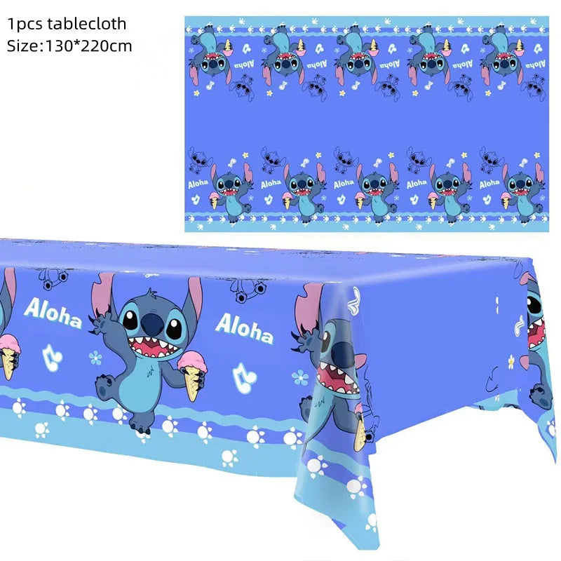 Lilo&Stitch Party Supplies Cup, Plates, Tablecloth, Balloons, Cake Toppers, Gift Box Birthday Party Decoration
