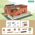 Brick Dollhouse Casa Miniature With LED Kit Mini Villa Building Model Doll Houses Assemble Toy for Children Gifts