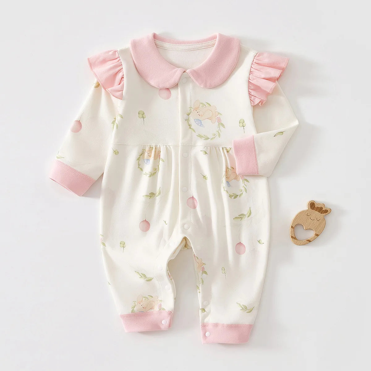 Soft Cotton Lace Baby Girl Jumpsuit – 0-18 Month