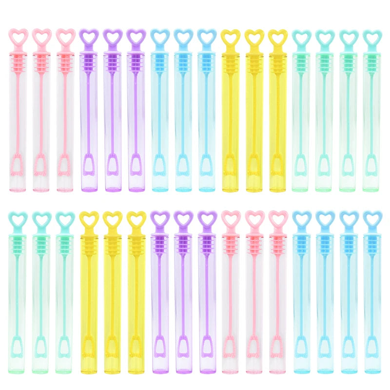 10–50pcs colorful heart bubble bottles – fun kids party favors and gifts.