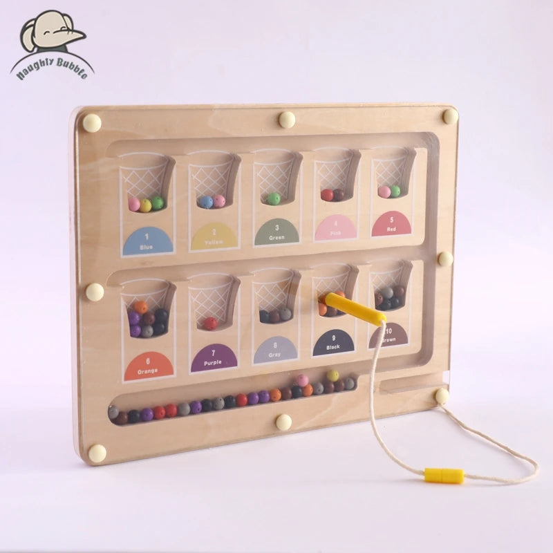 Magnetic Number & Color Puzzle Board – Educational Toy for Toddlers