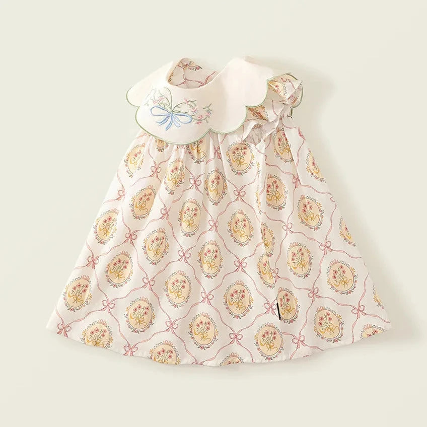 Embroidered Cotton Dress – Vintage Pastoral Summer Princess Style