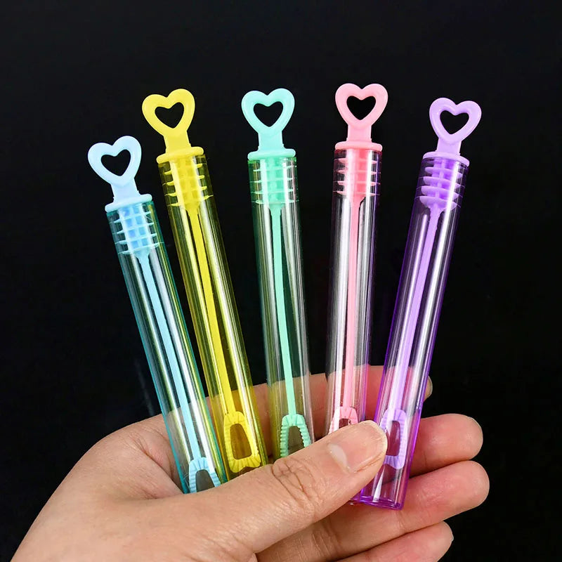 10–50pcs colorful heart bubble bottles – fun kids party favors and gifts.