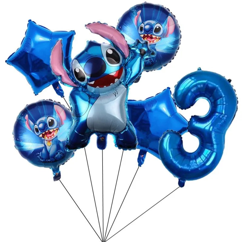 Lilo&Stitch Party Supplies Cup, Plates, Tablecloth, Balloons, Cake Toppers, Gift Box Birthday Party Decoration