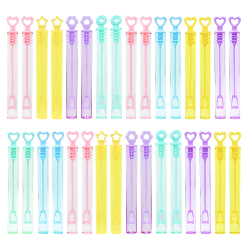 10–50pcs colorful heart bubble bottles – fun kids party favors and gifts.