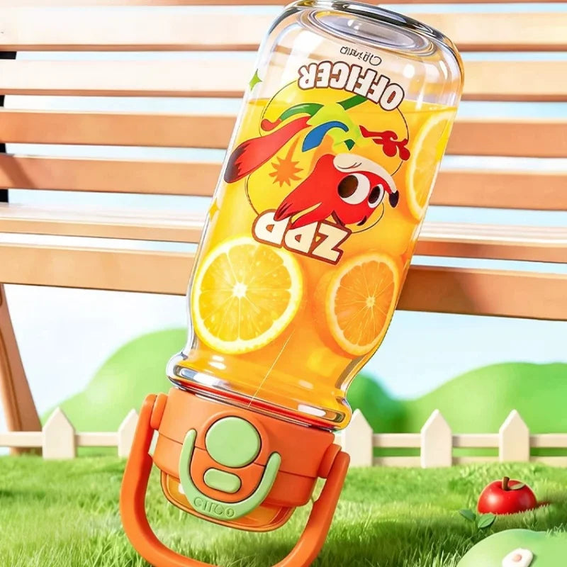 Zootopia Kids Water Bottle with Straw & Handle