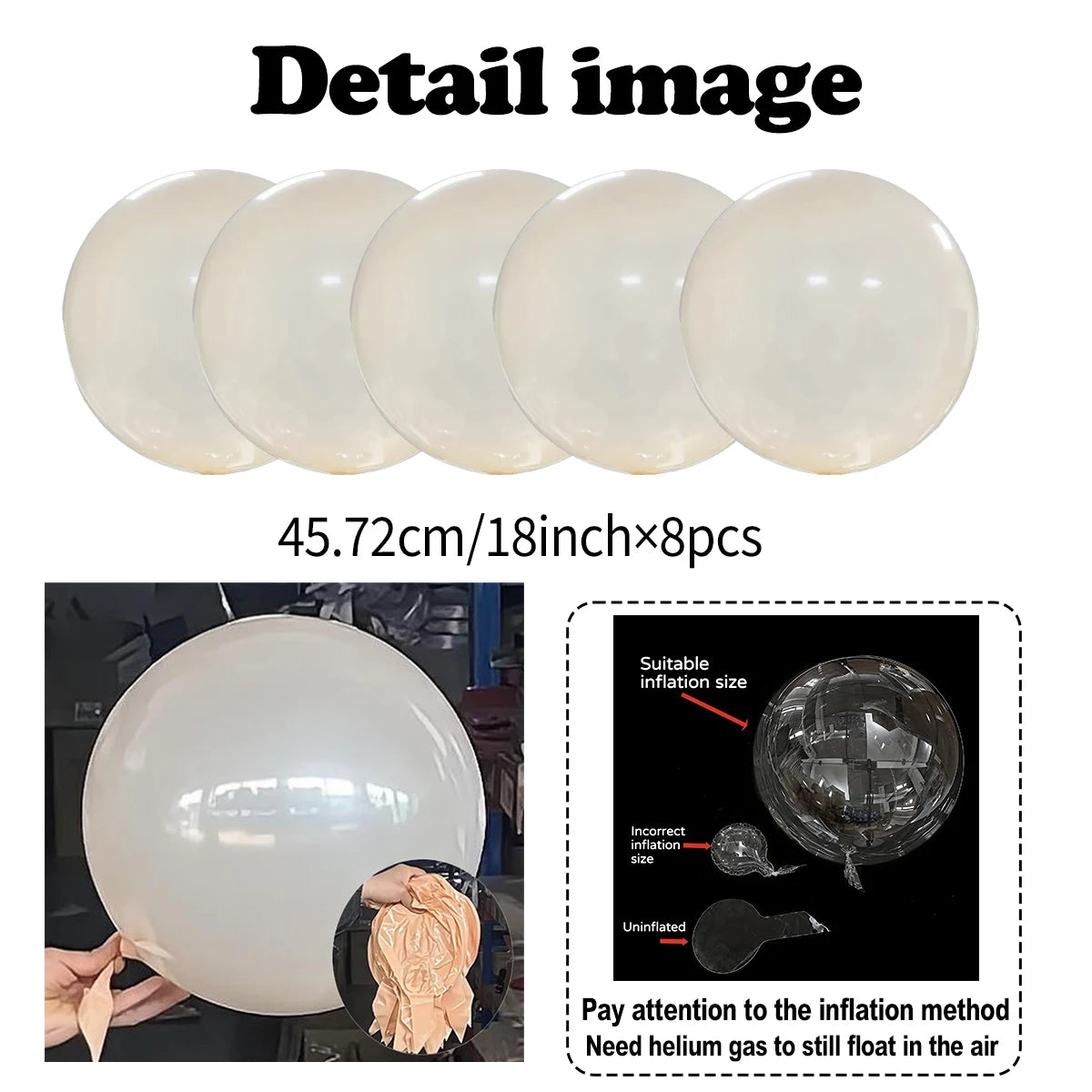 8pcs Crystal Popo Ball Transparent Color