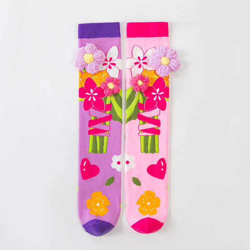 3D Cartoon Kids Socks – Fun in Every Step! Long Socks No Heel