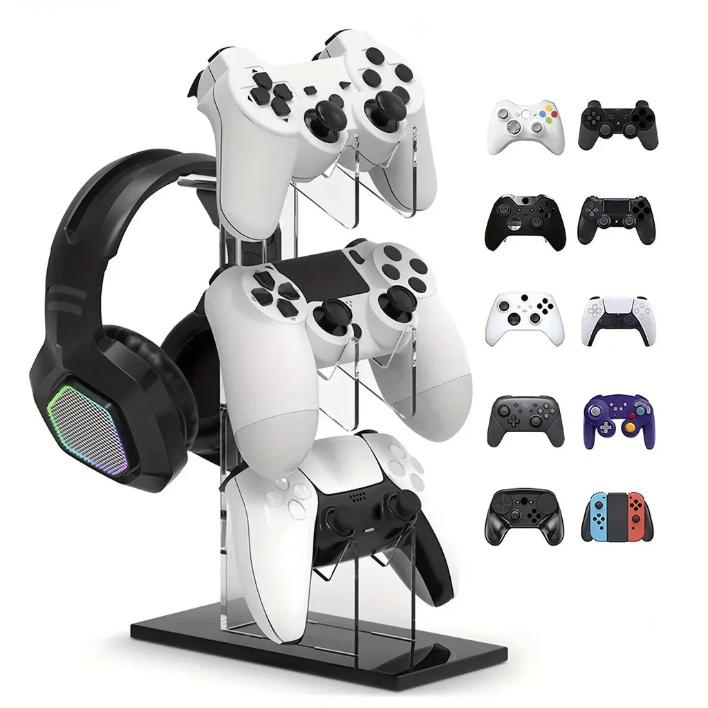 Universal Three-layer Headset Stand Game Console Stand Desktop Storage for All Headphones Handle