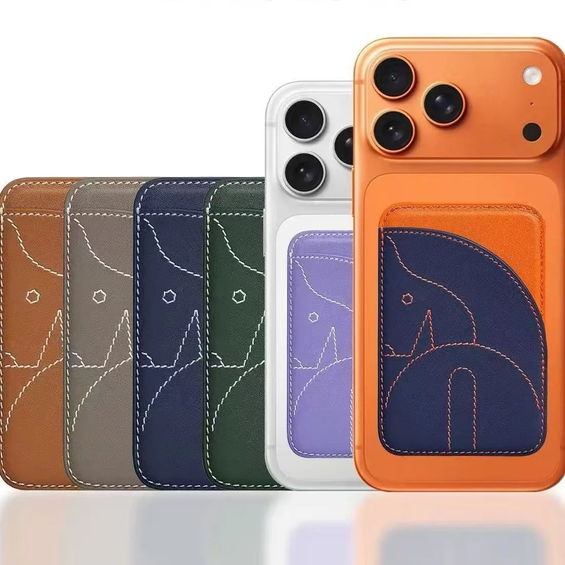 Mage Safe, Leather Card Holder Magnetic Phone Case ID Bag NFC Accessories, ID Card Storage Bag