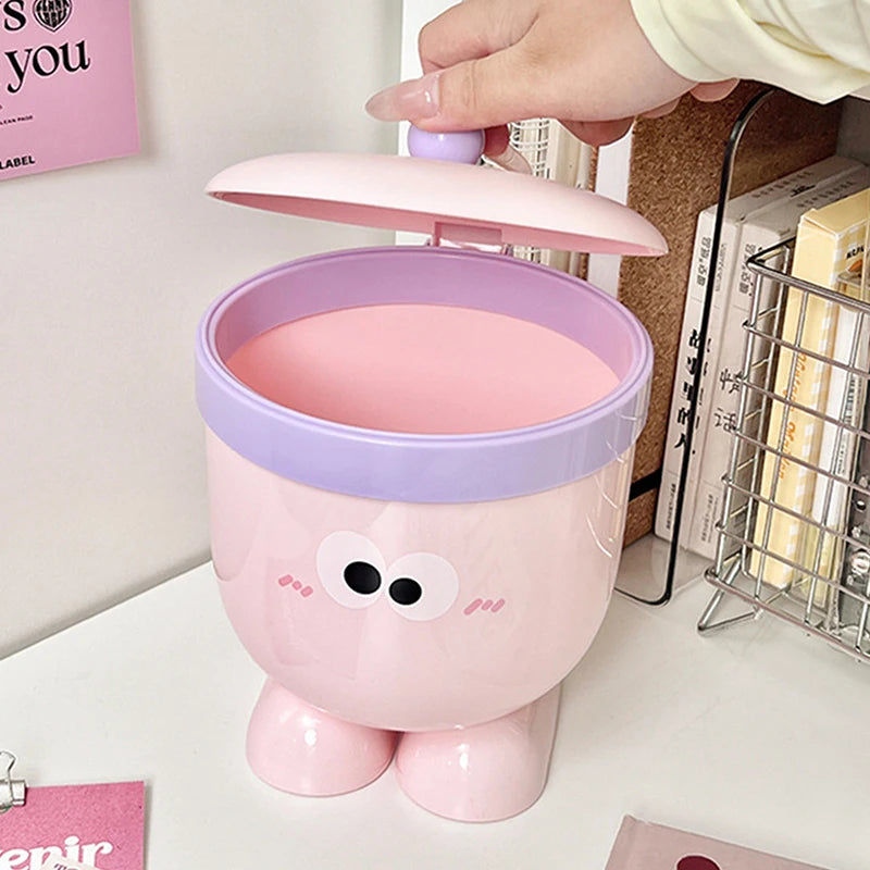 Mini Desktop Trash Can with Lid