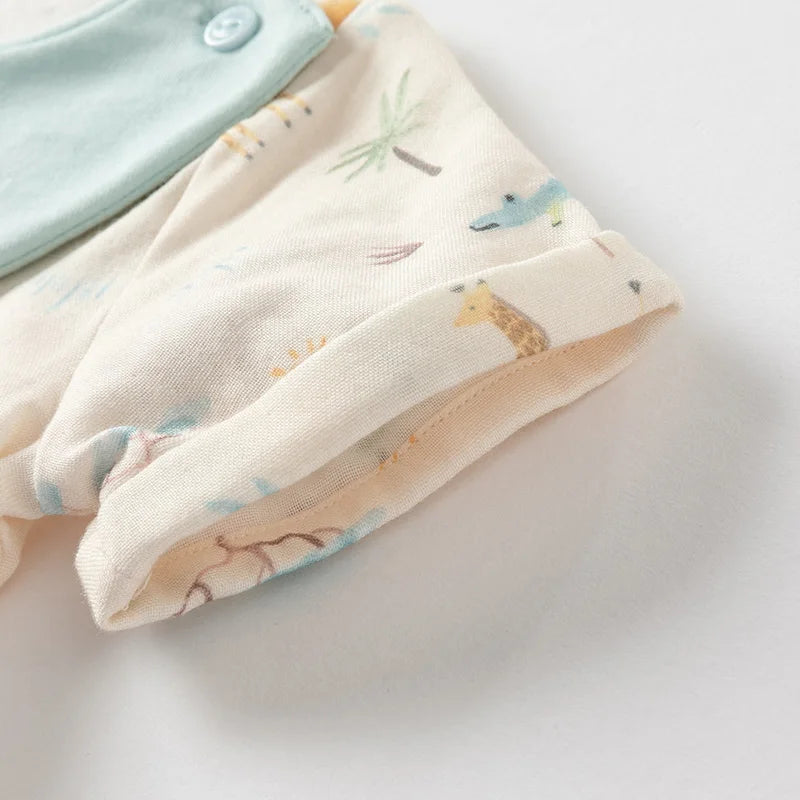 Dave Bella Brand Baby Jumpsuit , Cute Cartoon Animal Print
