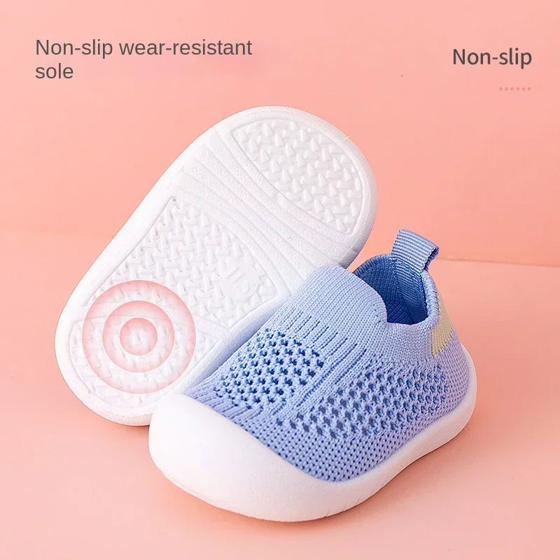Toddler Shoes Breathable Knitted Kids Sneakers Soft Non-slip