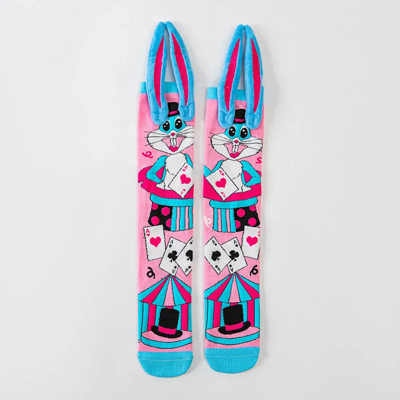 3D Cartoon Kids Socks – Fun in Every Step! Long Socks No Heel