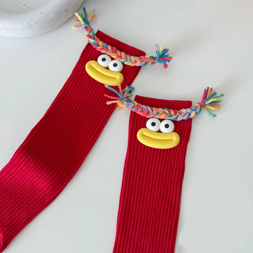 Funny Colorful Cartoon Knee-High Socks
