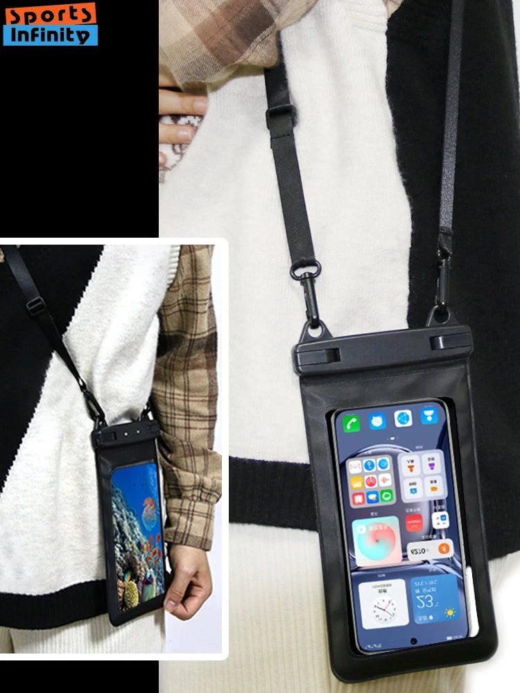 Waterproof Phone Case – Swimming & Diving Dry Bag 
 7.4 inch