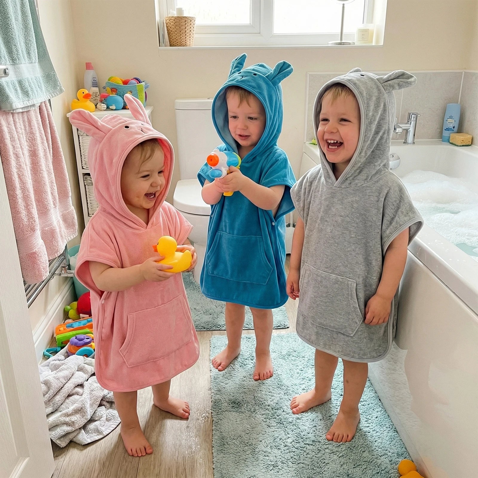 Toddler Hooded Beach Towel Cute Bunny Ears