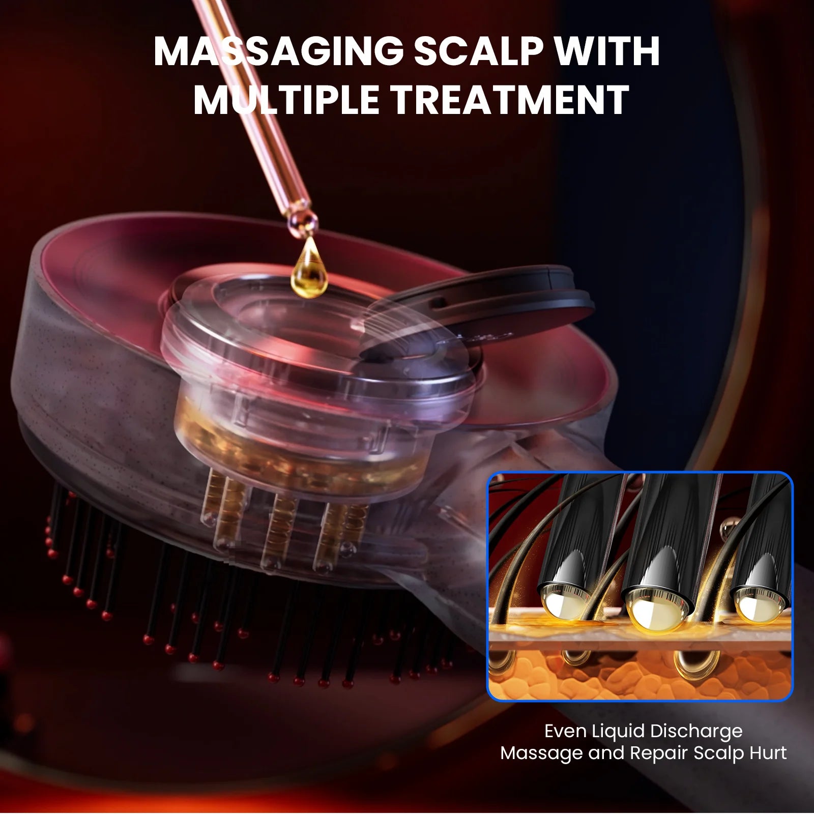 Breo Scalp3 Scalp Massaging Brush Hair Massager Comb with IPX7 Waterproof