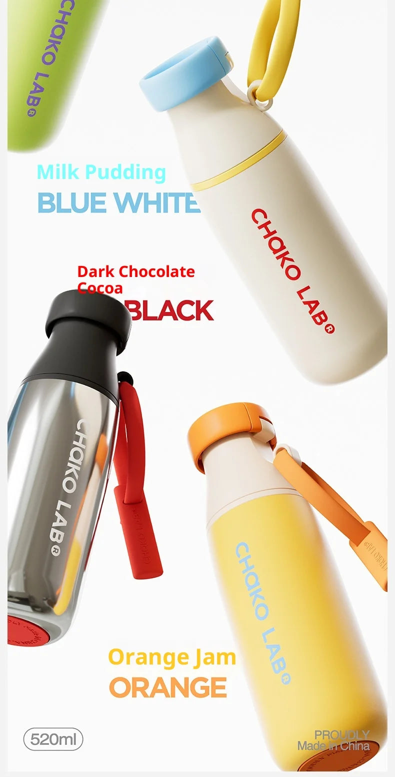 Chakolab 520MLStainless Steel Thermos Cup Large Capacity For Water Milk Coffee Cup Outdoor Camping Water Glasses For Winter
