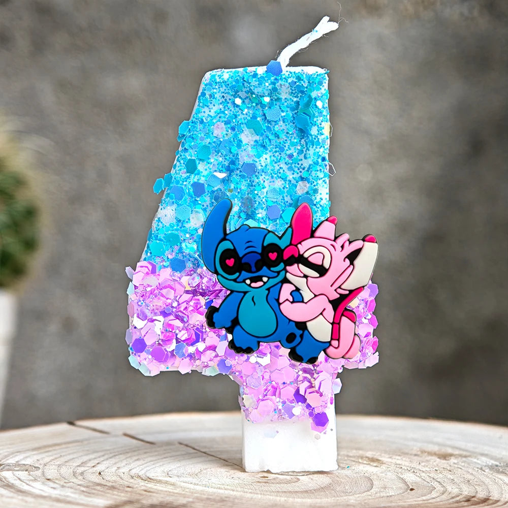 Lilo & Stitch Candle Number 0-9 Anime Digital Stitch Angel Children Themed Party Candles Baby Shower Party Gifts