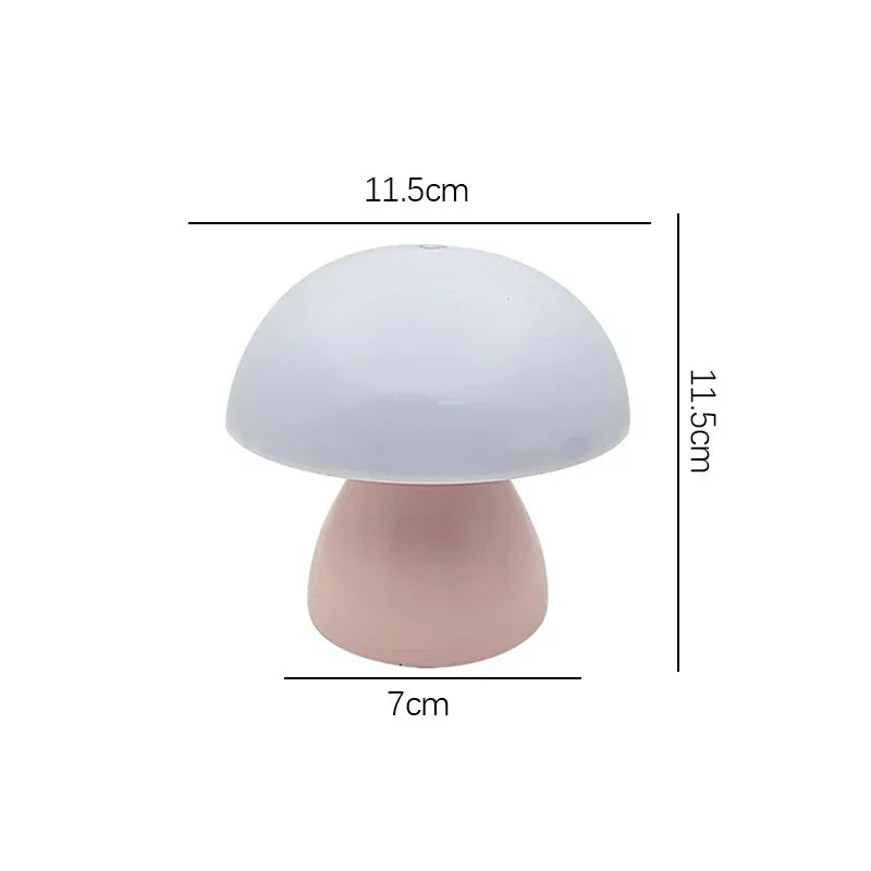 Mushroom LED Table Lamp Touch Dimming USB Charging