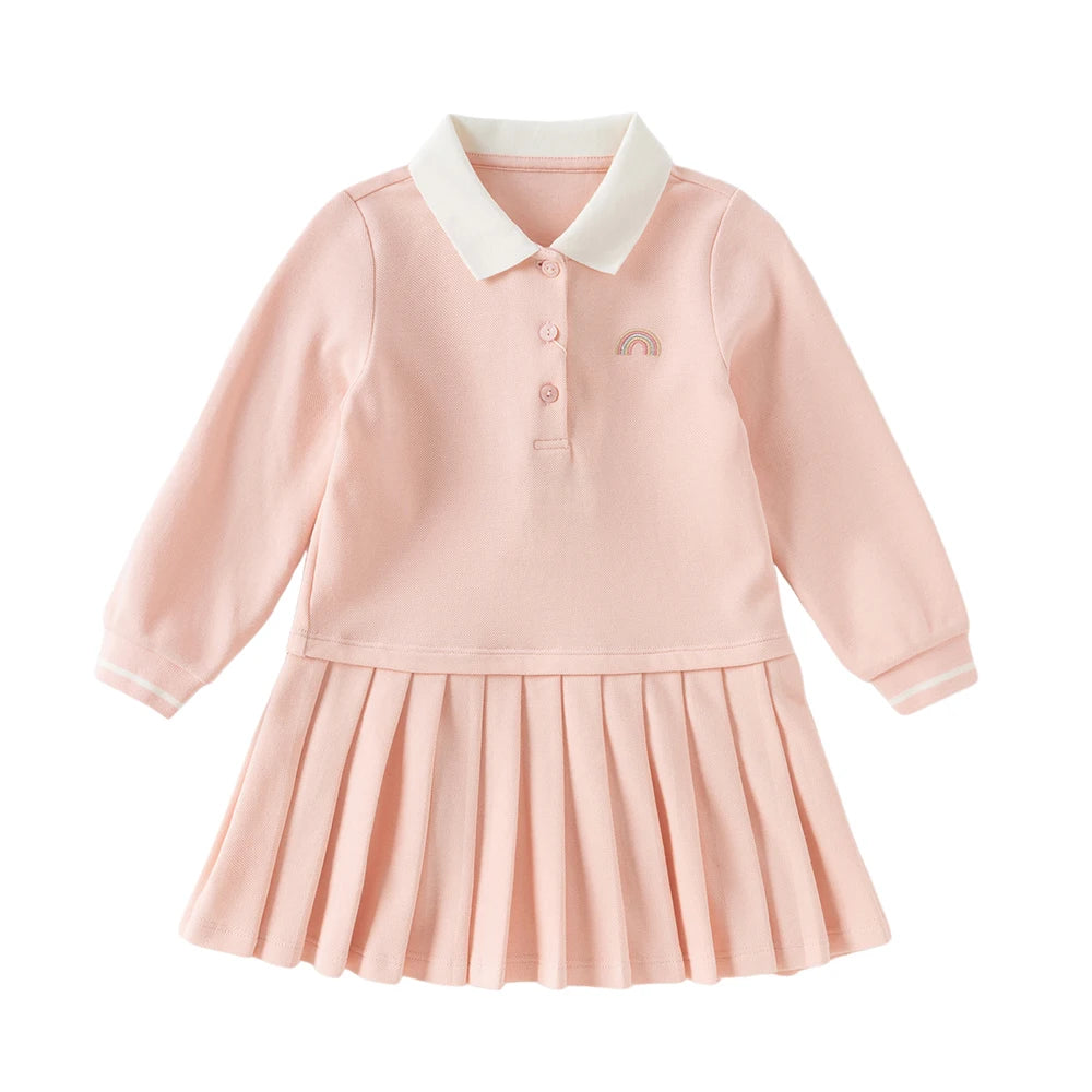 Dave Bella Brand Girl Polo Dress Autumn Long Sleeve Princess