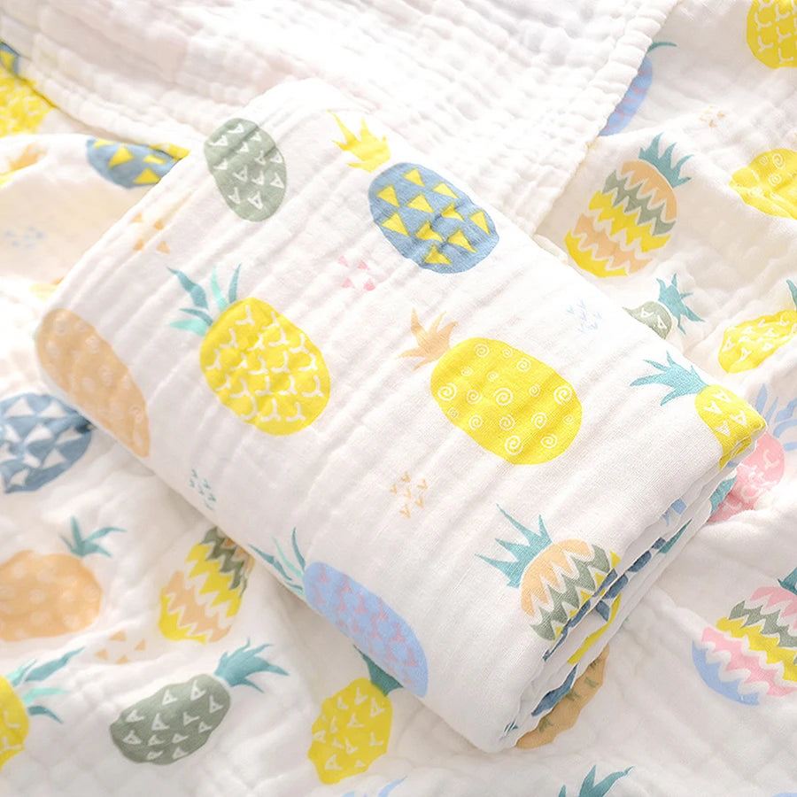 Soft Baby Bath & Swaddle Cloth (4-Layer)