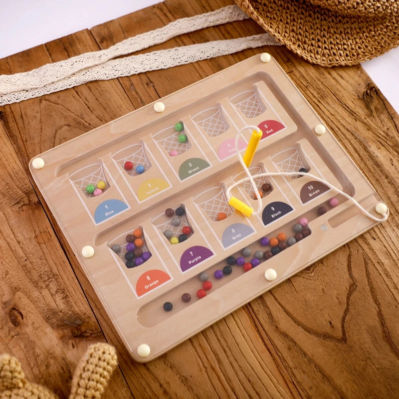 Magnetic Number & Color Puzzle Board – Educational Toy for Toddlers