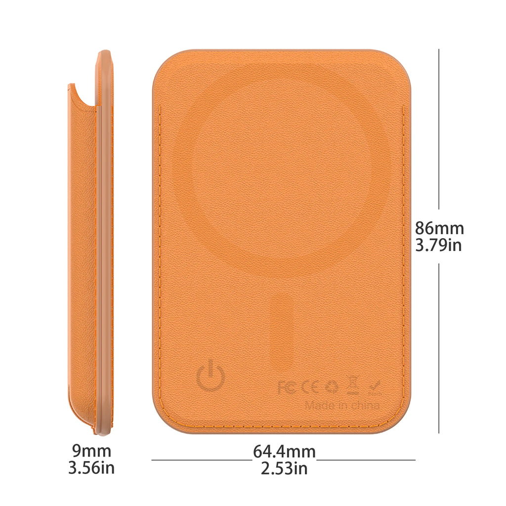 Trackable Magnetic Card Holder Leather Tracker Smart MagSafe Wallet Work with Find My Built in For iPhone 16/15/14 Series