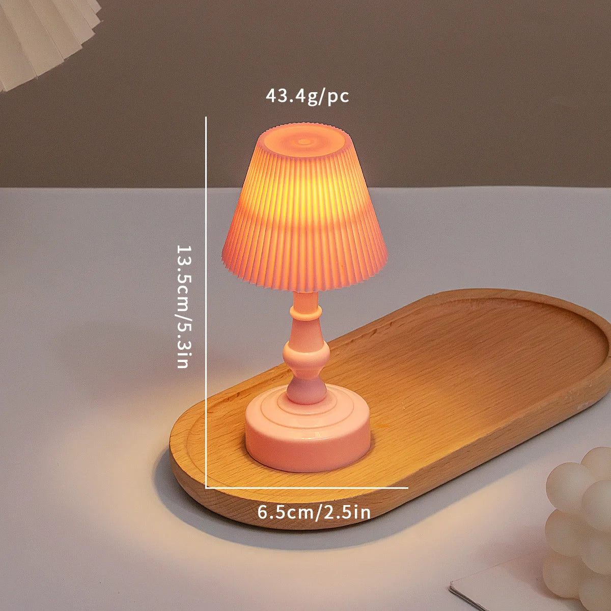 Miniature Flower Bud Table Lamp Night Light Furniture Home Model Decor Toy Doll, House Accessories Table