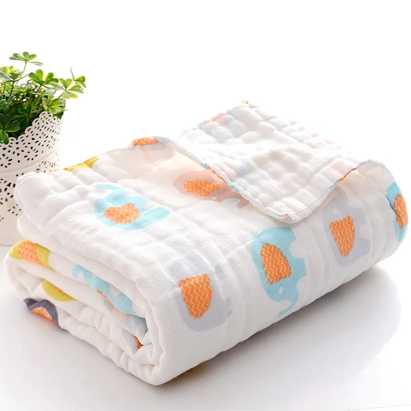 Soft Baby Bath & Swaddle Cloth (4-Layer)