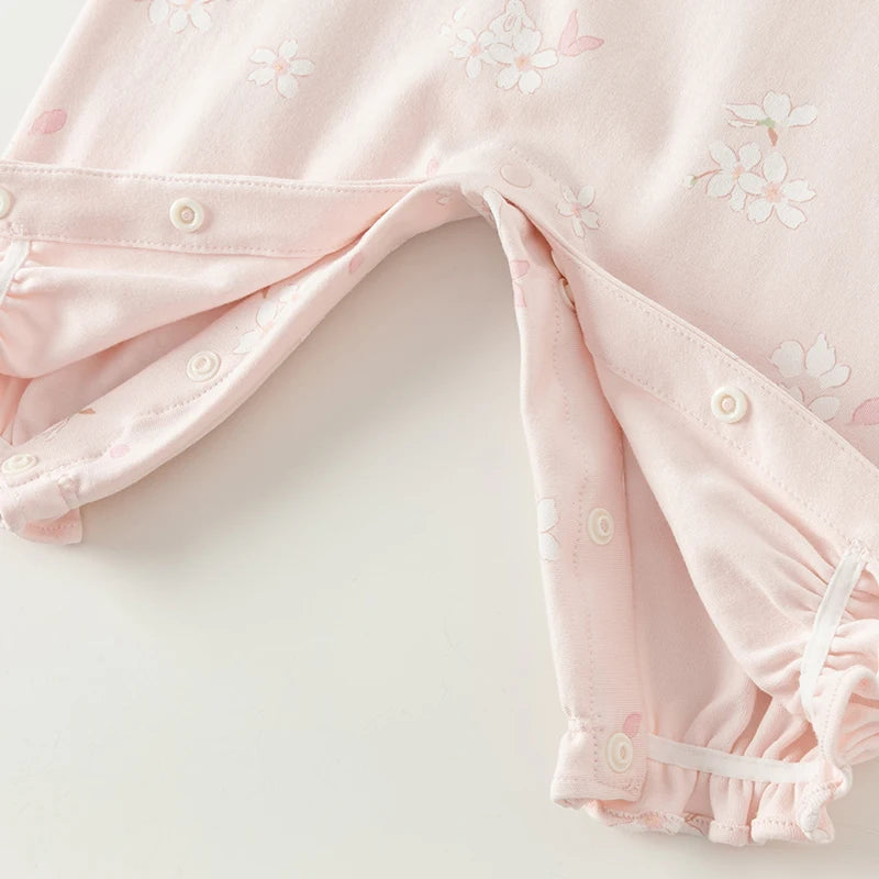 Dave Bella Brand Floral Baby Romper – Soft Cotton Autumn Jumpsuit
