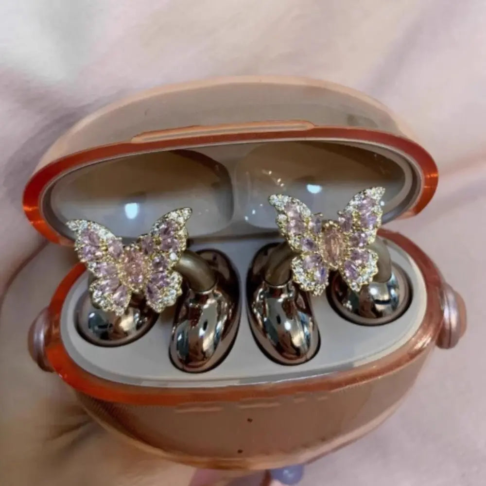 Headphone Diameter Buckle Zircon Rotatable Headphone Decoration Clip