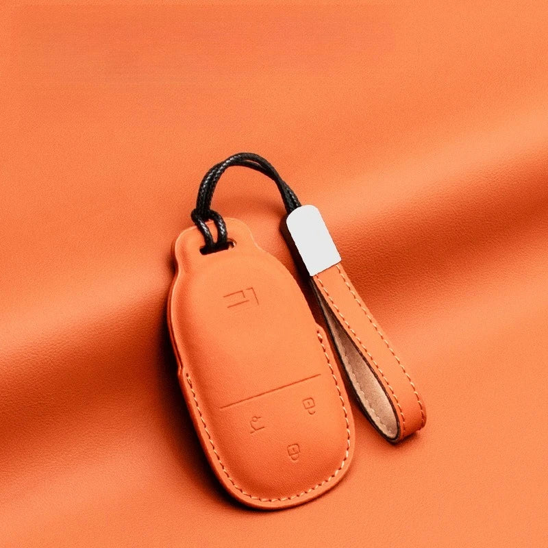 Rox01 2024 2025 2026 Car Leather Key, Cover Remote Case Cover Car Keychain Holder Bag Accessories