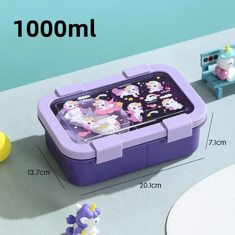 Cute Portable Compartment Kids Lunch Box