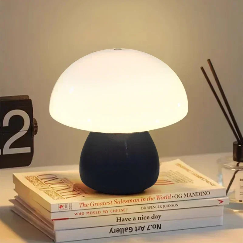Mushroom LED Table Lamp Touch Dimming USB Charging