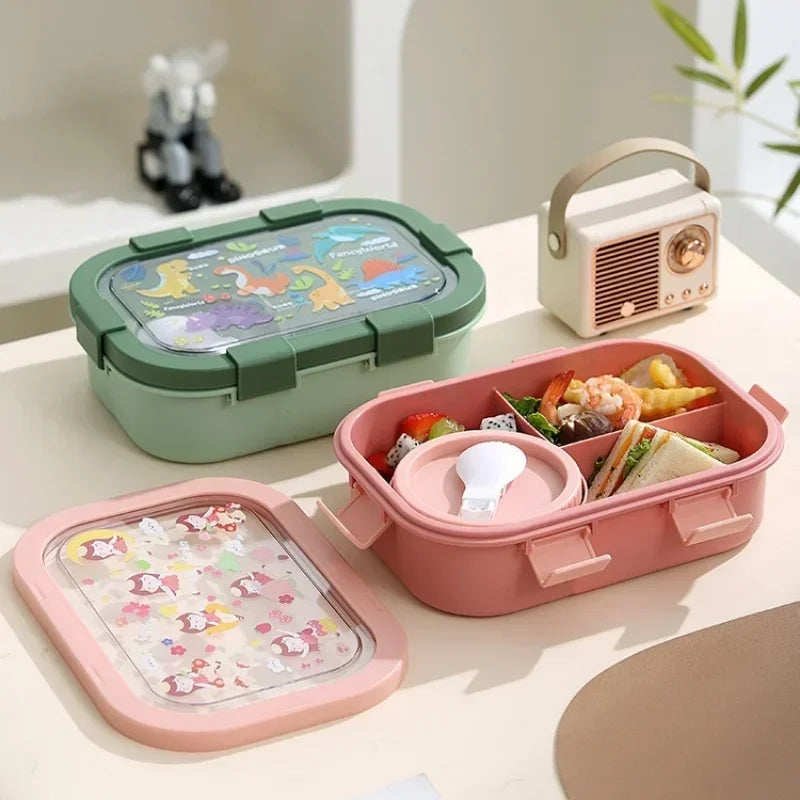 Cute Portable Compartment Kids Lunch Box
