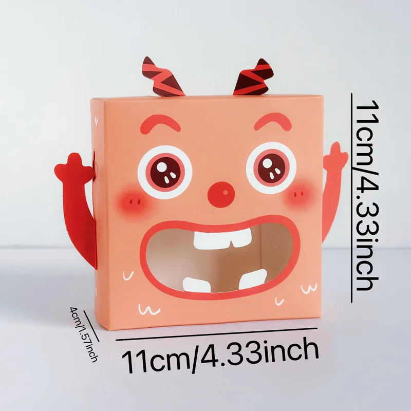 20PCS Cartoon Kraft Candy Gift Boxes with Window
