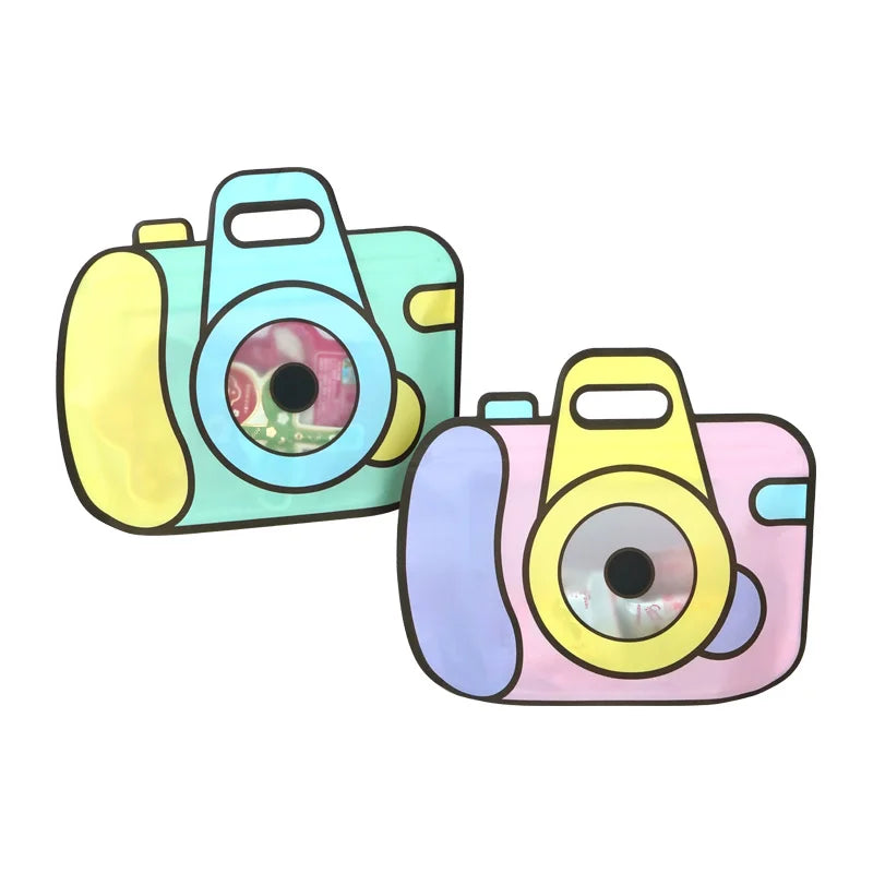 20pcs cartoon camera candy bags with window – cute snack pouches for kids’ party treats.